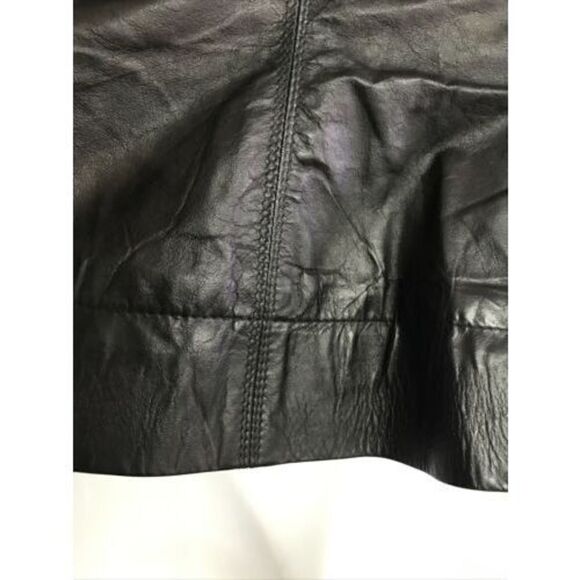 Rick Owens Kangaroo leather jacket Women 8 BLACK Double Button Pockets Lined - Picture 8 of 15